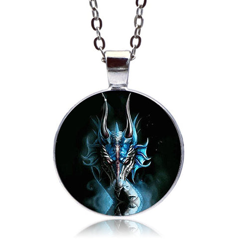 Space Dragon Necklace (Silver finish)