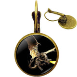 Steampunk Fire Dragon Earrings (bronze)