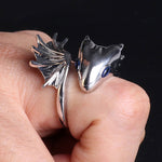 Sterling Silver Dragon Engagement Ring