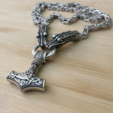 Thor's Hammer Dragon Necklace