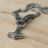 Thor's Hammer Dragon Necklace