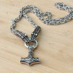 Thor's Hammer Dragon Necklace