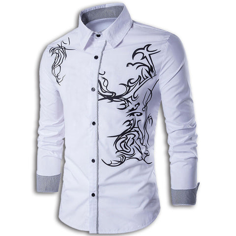 Tribal Dragon Shirt (White)