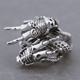 Twin Dragon Ring (Sterling Silver)