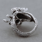 Twin Dragon Ring (Sterling Silver)