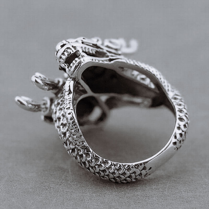 Two Dragon Rings Twin Dragon Ring (Sterling Silver) | Dragon Vibe
