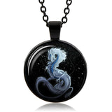 White Dragon Necklace (Black finish)