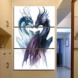 Yin Yang Dragon Canvas Art