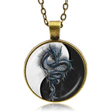 Yin Yang Dragon Pendant (Bronze finish)